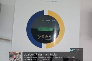 Solar panels connected to inverter on a home roof