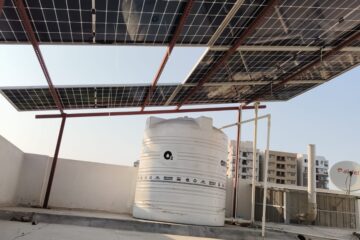 Residential rooftop solar panel system in Udaipur